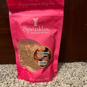 New Pink Zebra ginger snap cookie 3.75 oz bag of sprinkles.